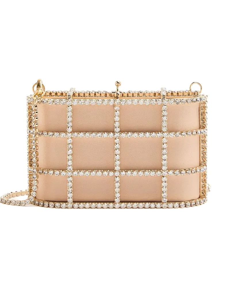 Rosantica crystal-embellishment satchel - Nude Nude