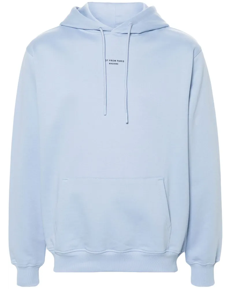 Drôle de Monsieur Le Hoodie Slogan Hoodie Blau