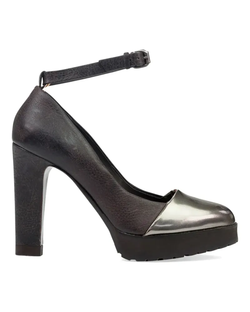 Brunello Cucinelli metallic-cap ankle-strap pumps - Braun Braun