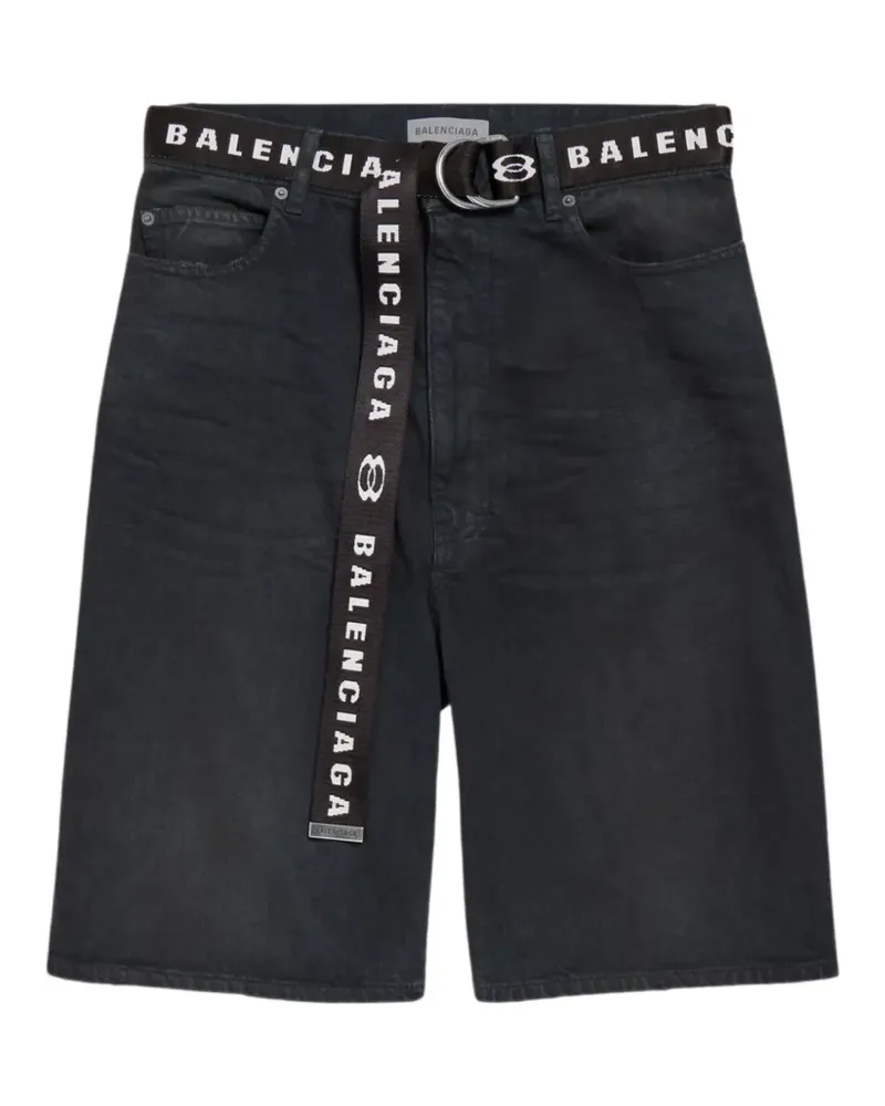 Balenciaga belted logo-waistband shorts - Schwarz Schwarz