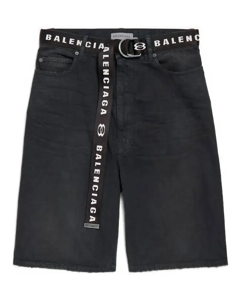 Balenciaga Shorts mit Gürtel - Schwarz Schwarz