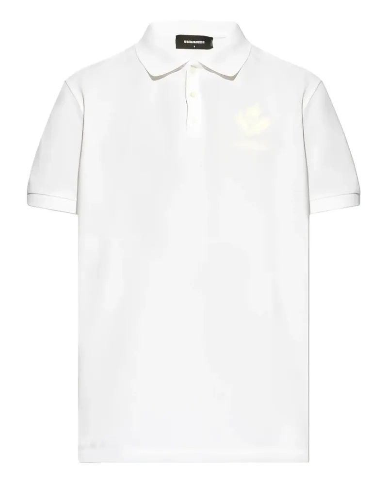Dsquared2 embroidered-logo polo shirt - Weiß Weiß