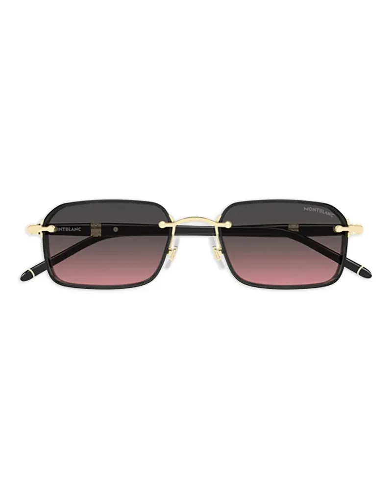 Montblanc Meisterstück Sonnenbrille mit eckigem Gestell - Gold Gold