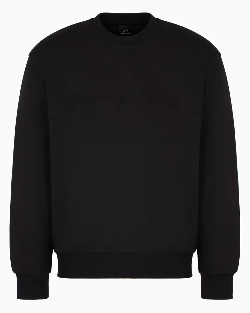 Armani Exchange Sweatshirt mit Logo-Prägung - Schwarz Schwarz