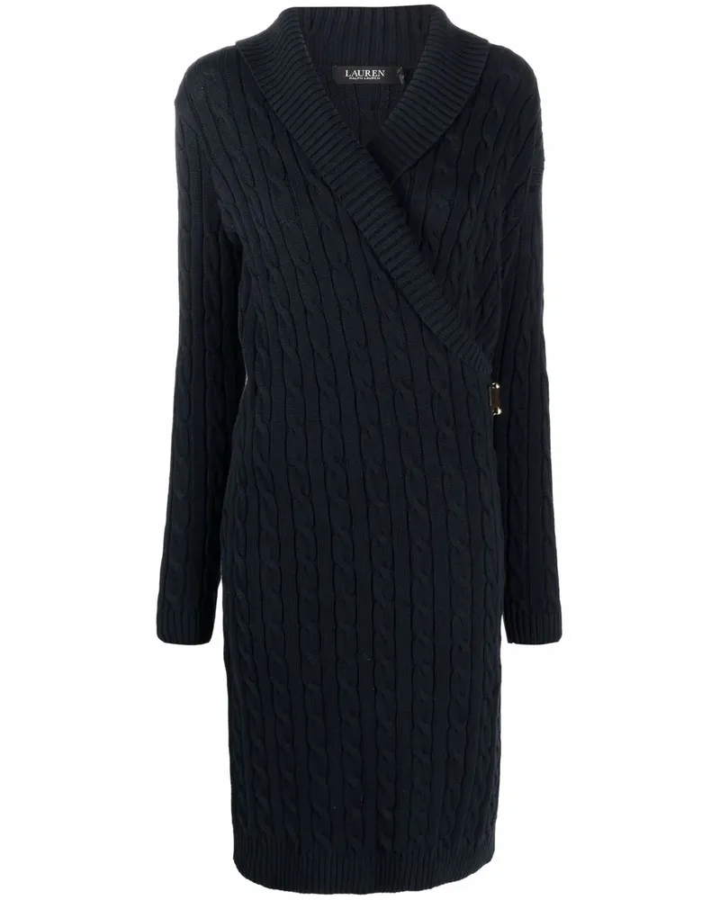 Ralph Lauren Kleid mit Zopfmuster - Blau Blau