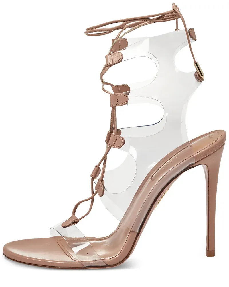Aquazzura Sandalen mit Schnürung 105mm - Rosa Rosa