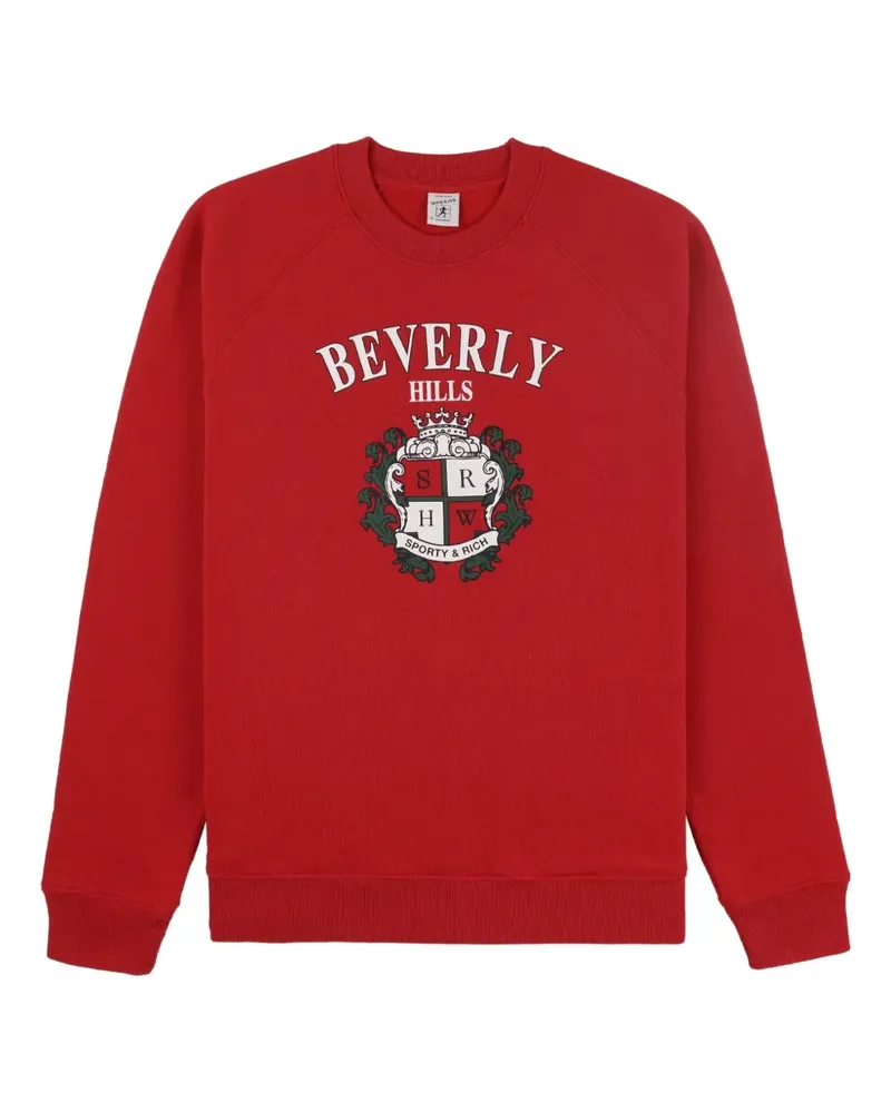 SPORTY & RICH Beverly Hills Sweatshirt - Rot Rot