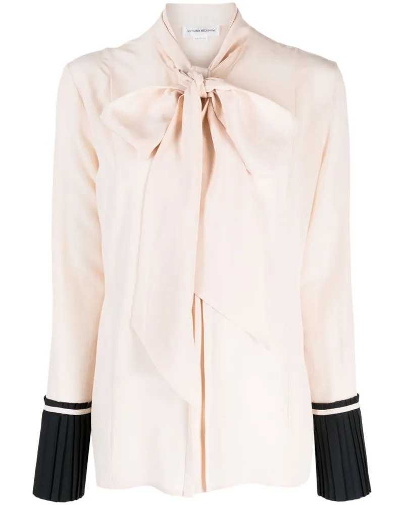 Victoria Beckham Seidenbluse mit Faltendetail - Rosa Rosa