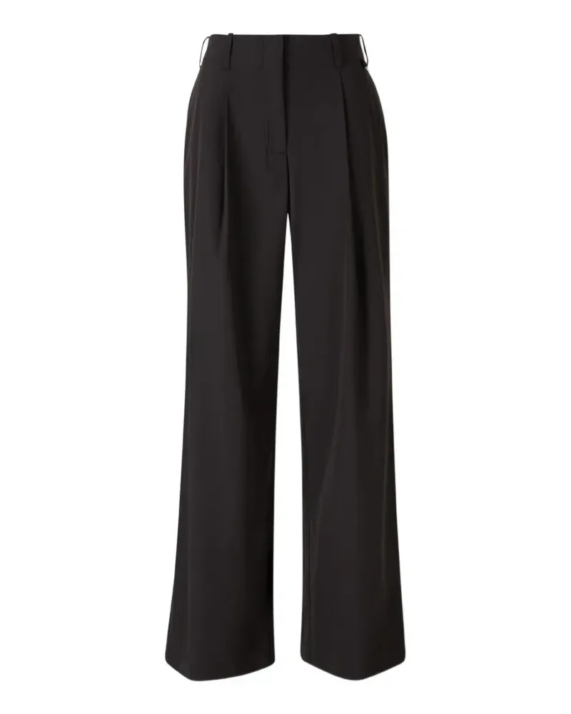 Herno Wide-Leg-Hose mit Falten - Schwarz Schwarz