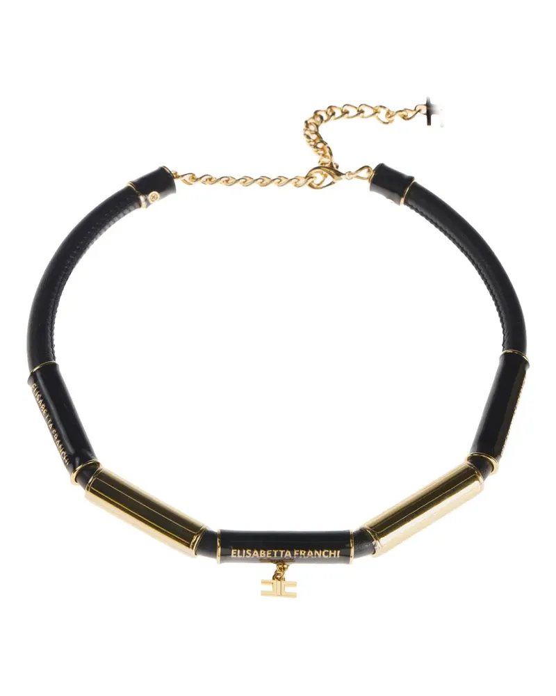 Elisabetta Franchi tubular necklace - Schwarz Schwarz