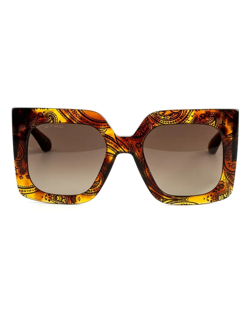 Etro Sonnenbrille mit eckigem Gestell - Braun Braun