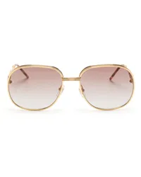 Casablanca Paris Eckige Sonnenbrille mit Mesh-Detail Gold