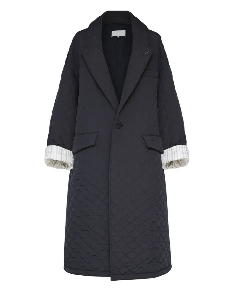 Maison Margiela Gesteppter Mantel - Schwarz Schwarz