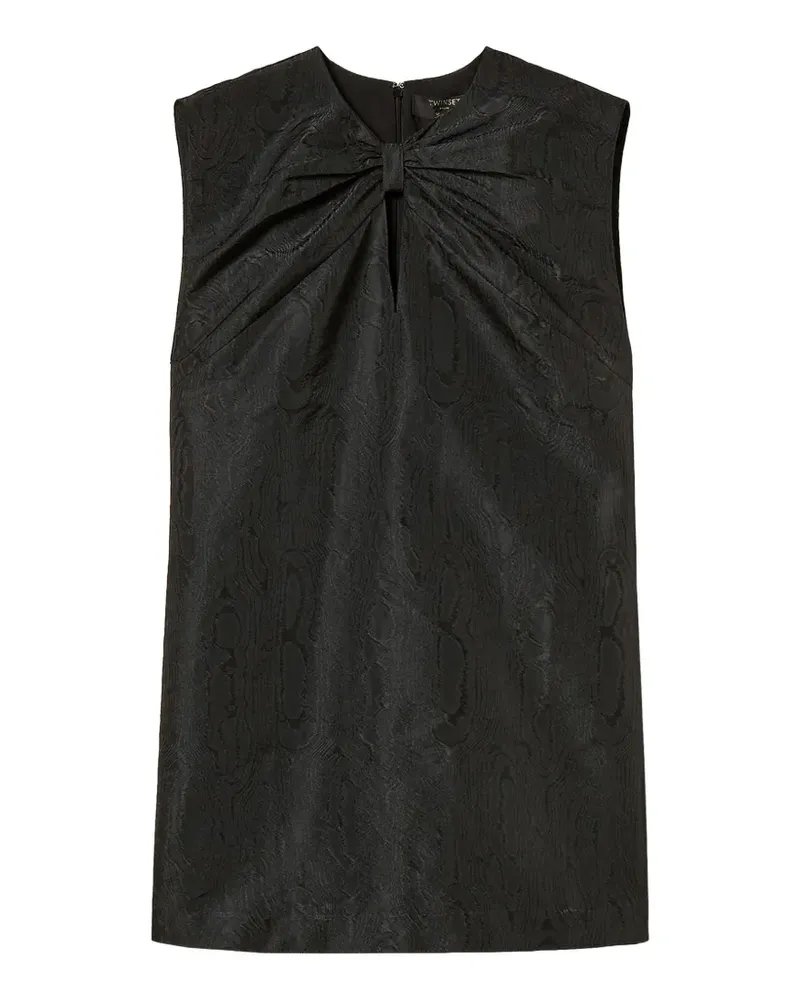 Twin-Set Kurzes Kleid mit Schleife - Schwarz Schwarz
