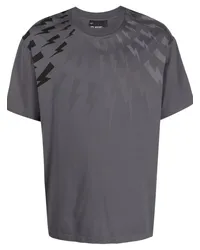 Neil Barrett T-Shirt mit Blitz-Print Grau