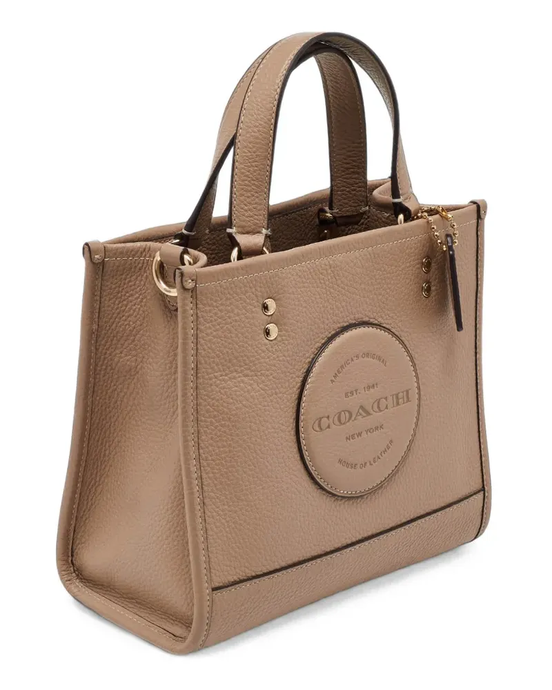 Coach Dempsey leather tote bag - Nude Nude