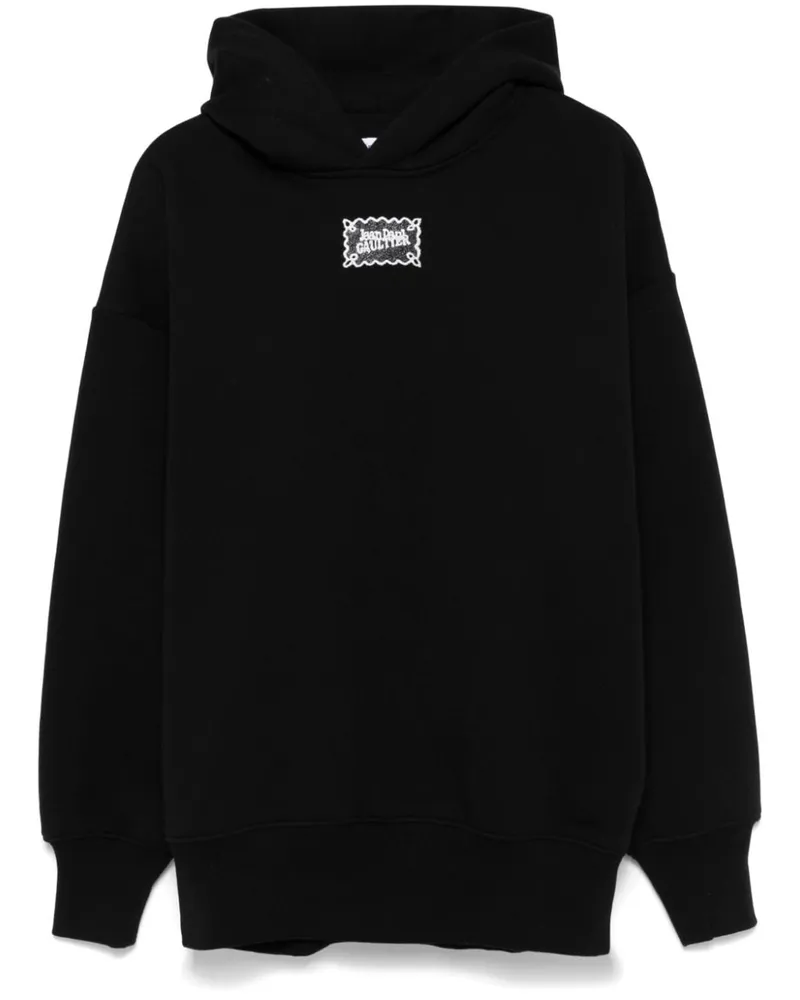 Jean Paul Gaultier Hoodie mit Logo-Print Schwarz