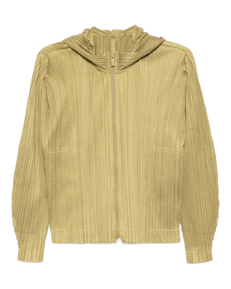 Issey Miyake Plissierte Jacke - Grün Grün