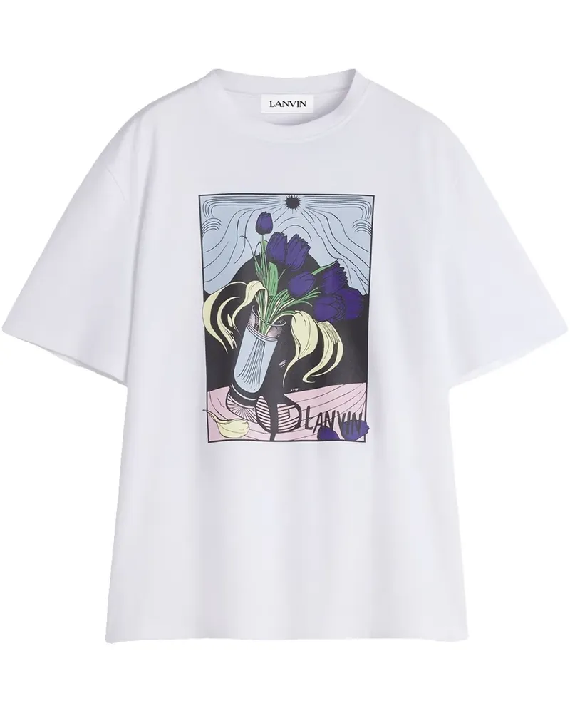 Lanvin T-Shirt aus Baumwolle - Weiß Weiß