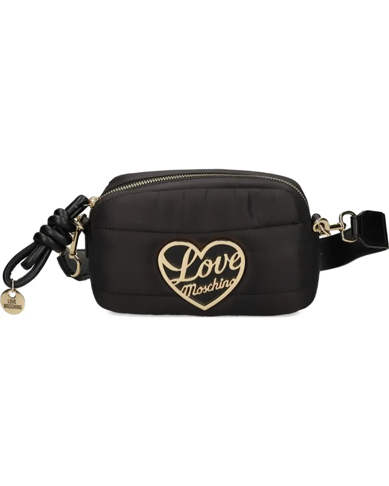 Moschino heart-plaque cross body Bag - Schwarz Schwarz