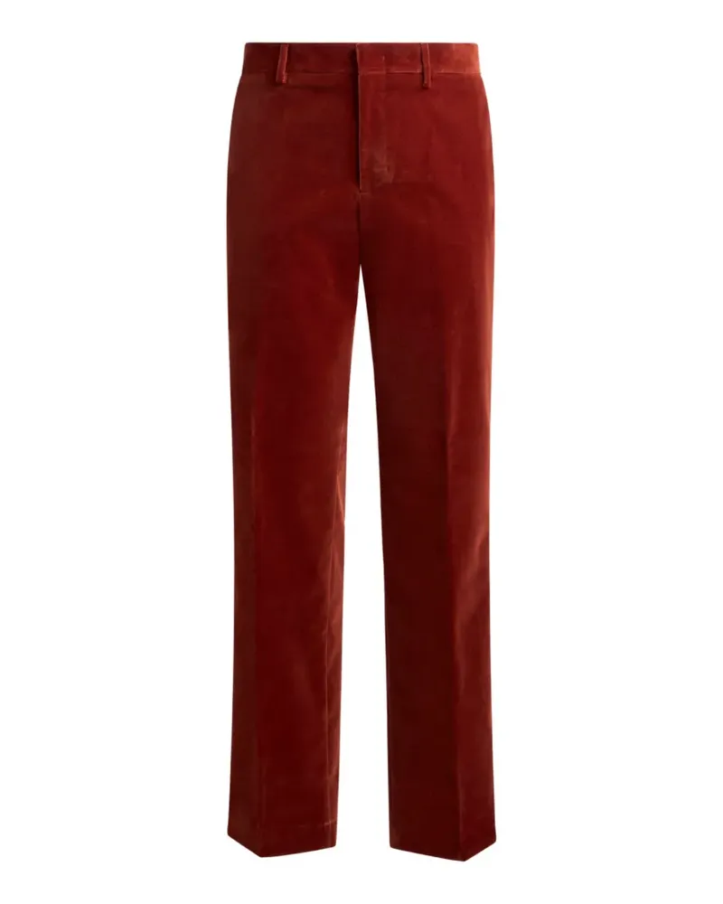 Etro Gerade Hose aus Baumwollsamt - Rot Rot