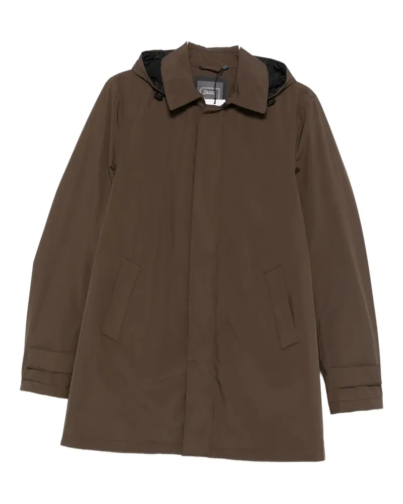 Herno Kapuzenmantel mit verdecktem Reißverschluss - Braun Braun