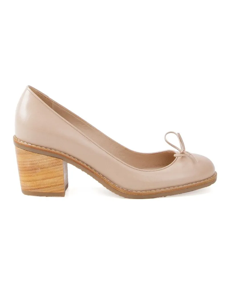 Sarah Chofakian Pumps aus Leder - Nude Nude