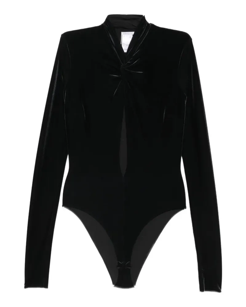 Amazuìn twist-detail cut-out bodysuit - Schwarz Schwarz