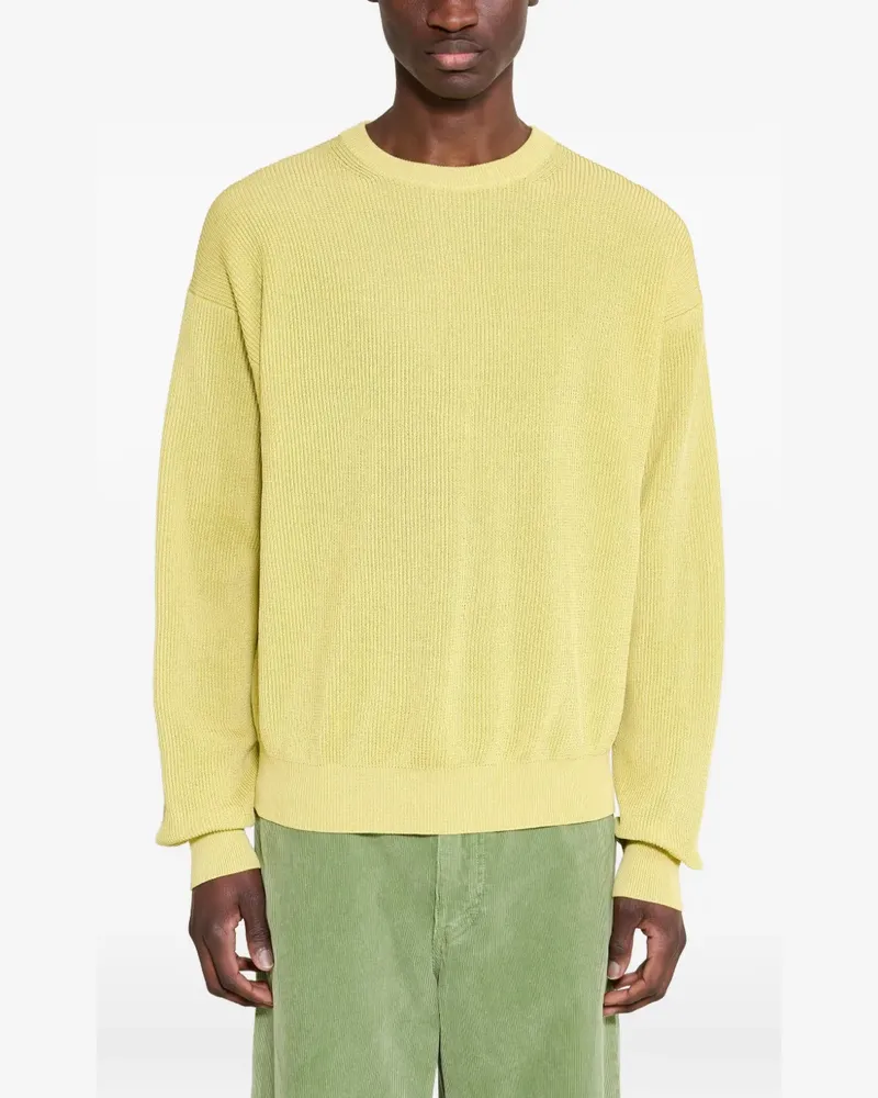 AURALEE Gerippter Pullover - Gelb Gelb