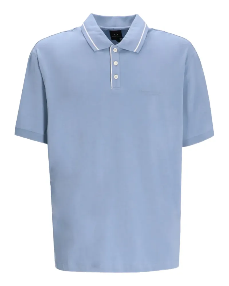 Armani Exchange Poloshirt mit Kontrastdetails - Blau Blau