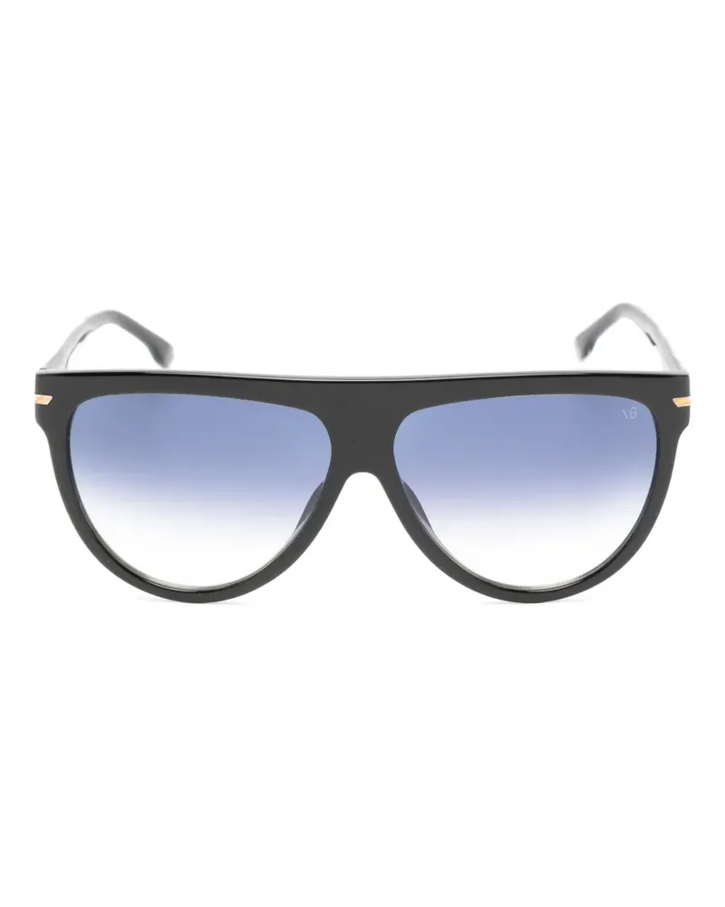 Victoria Beckham Sonnenbrille mit geometrischem Gestell - Schwarz Schwarz