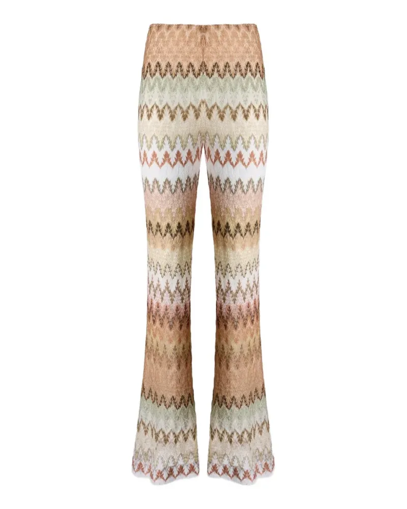 Missoni Ausgestellte Hose mit Zickzackmuster - Nude Nude