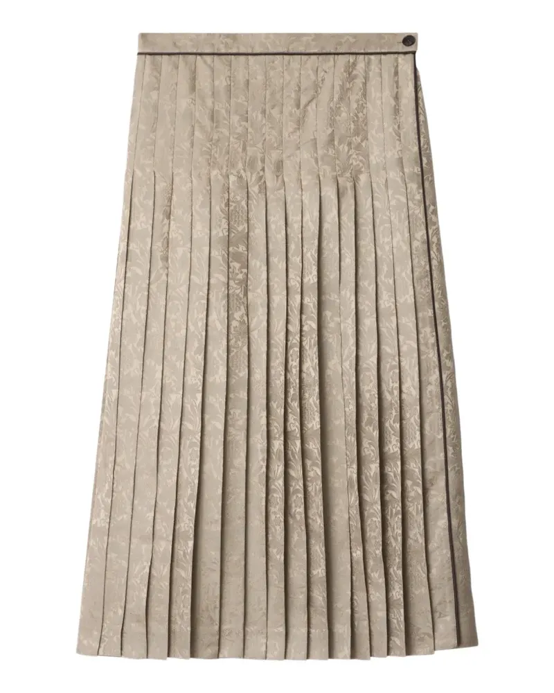 Burberry Sunflower pleated silk midi skirt - Nude Nude