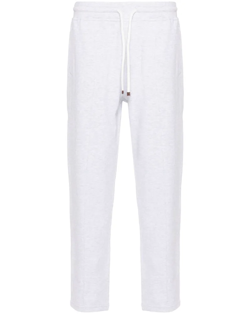 Brunello Cucinelli Melierte Jogginghose mit Kordelzug - Grau Grau