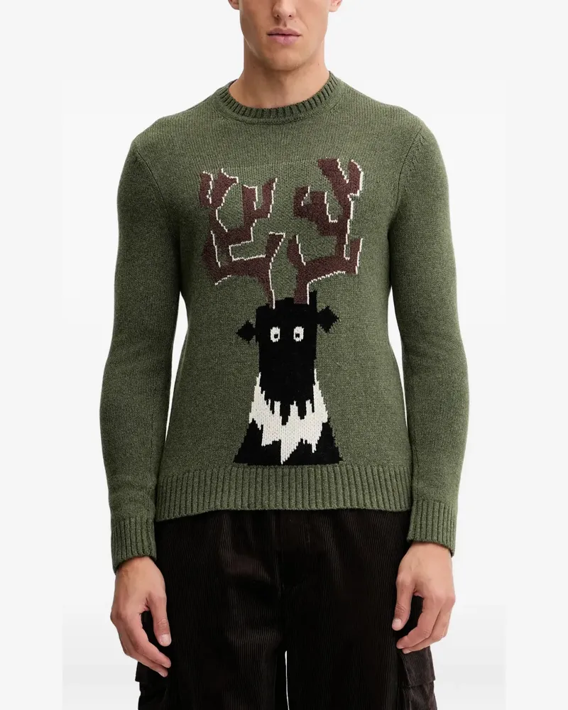 EA7 Pullover mit grafischem Print - Grün Grün