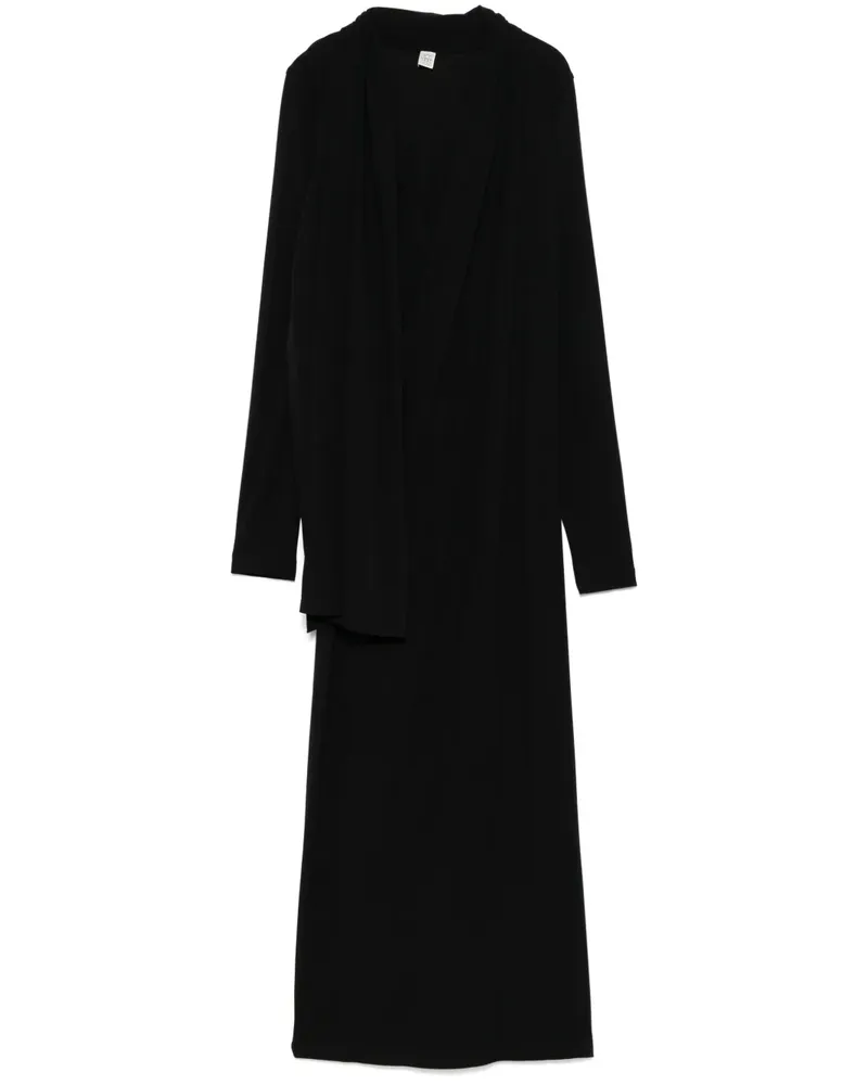 Totême Jerseykleid im Layering-Look - Schwarz Schwarz