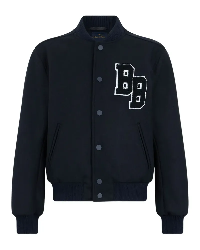 Brooks Brothers logo-embroidered bomber jacket - Blau Blau