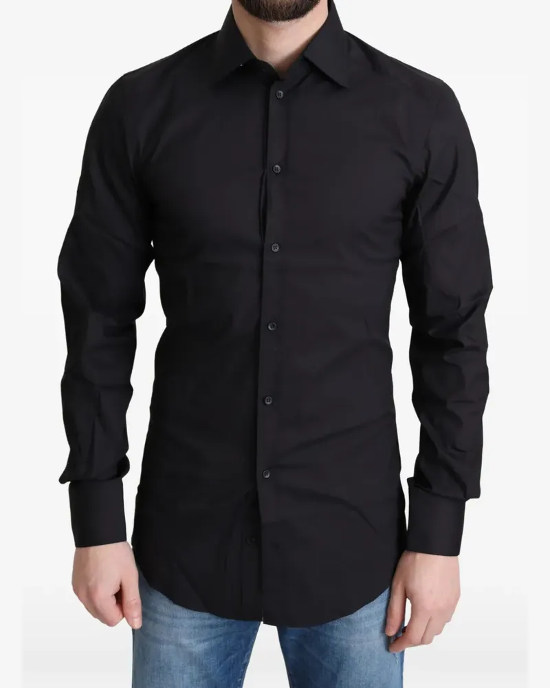 Dolce & Gabbana slim-fit long-sleeve shirt - Schwarz Schwarz