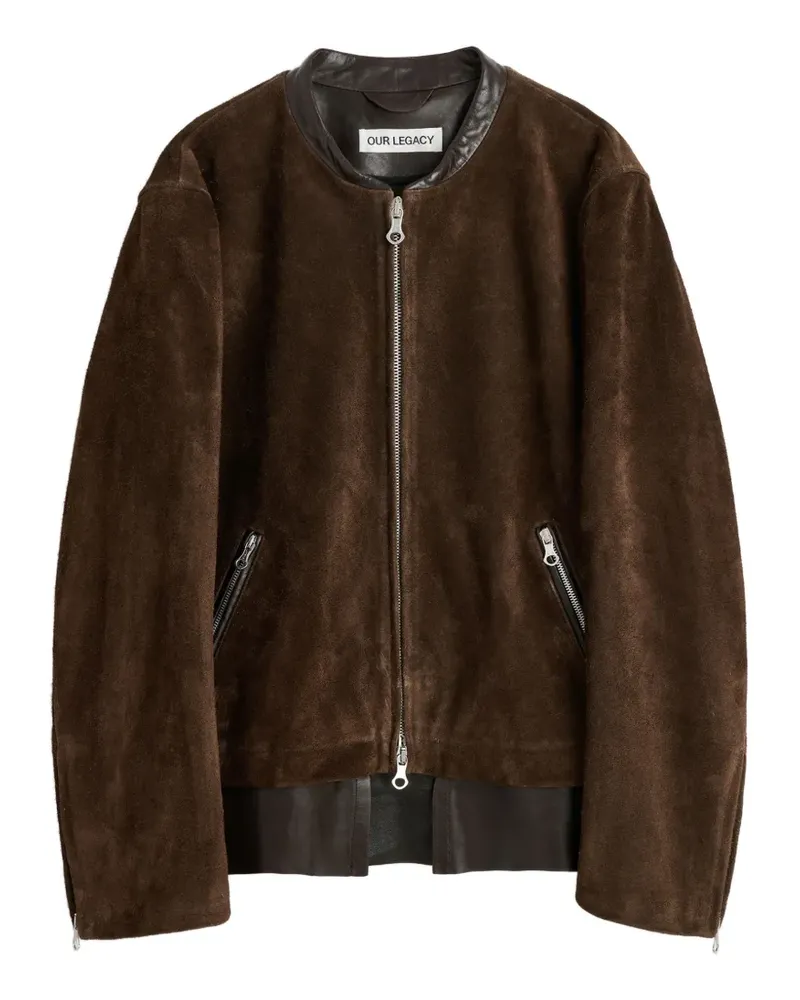 Our Legacy Wildlederjacke mit Reißverschluss - Braun Braun