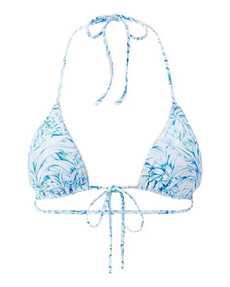 Melissa Odabash Adelaide Bikinioberteil mit Blumenprint - Weiß Weiß