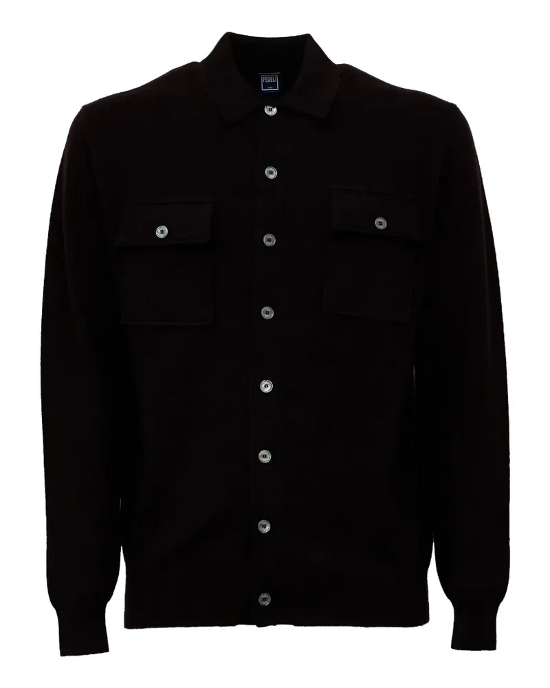 Fedeli Logan Cardigan aus Kaschmir - Braun Braun