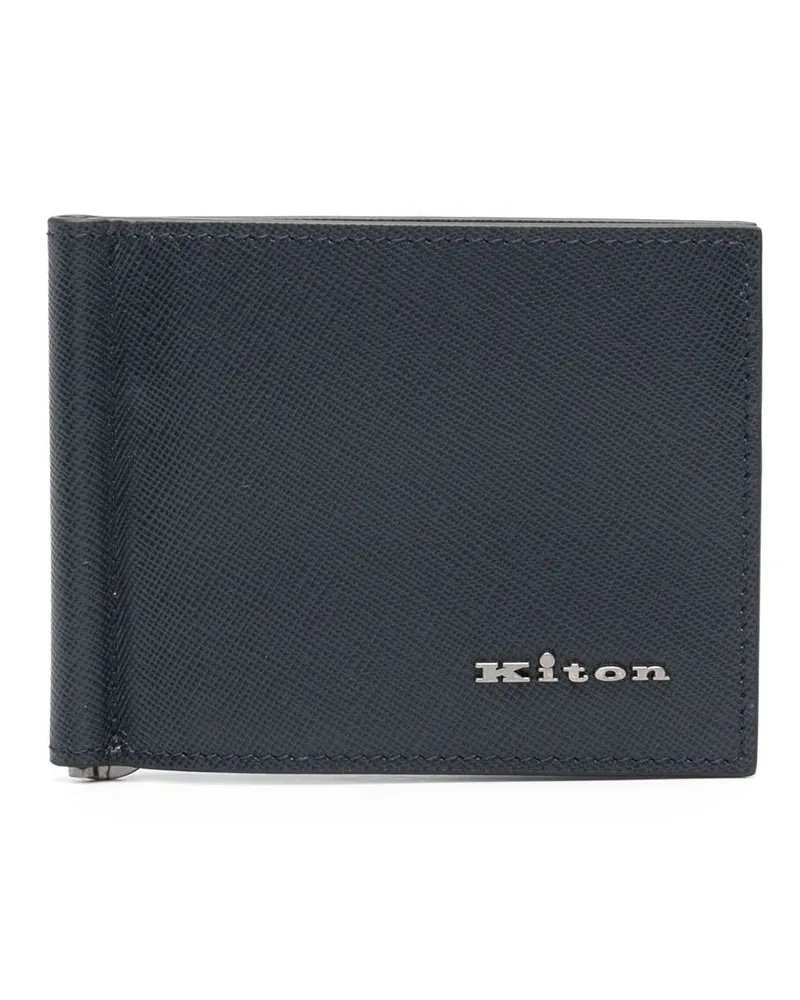 Kiton Klassisches Kartenetui - Blau Blau