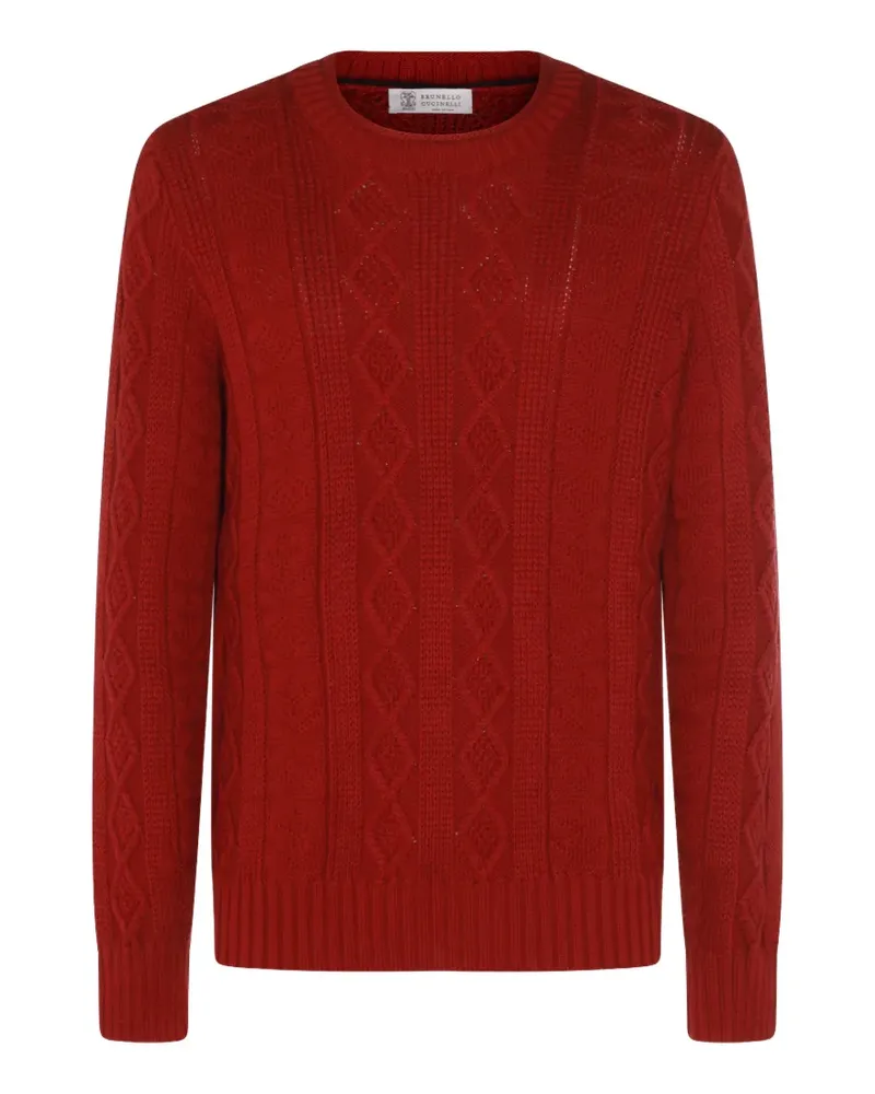 Brunello Cucinelli cable knit sweater - Rot Rot