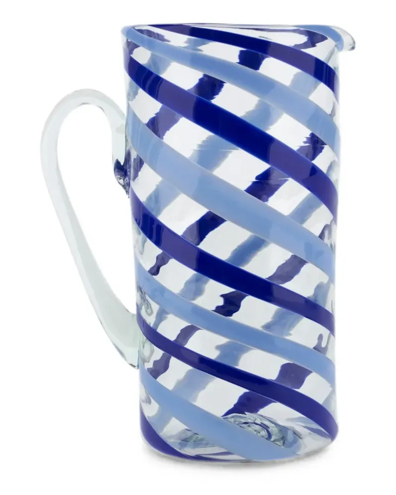 Lisa Corti striped glass pitcher - Blau Blau