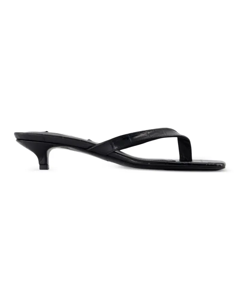 Totême croc-effect leather sandals - Schwarz Schwarz