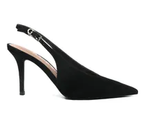 Primo Slingback-Pumps aus Wildleder - Schwarz