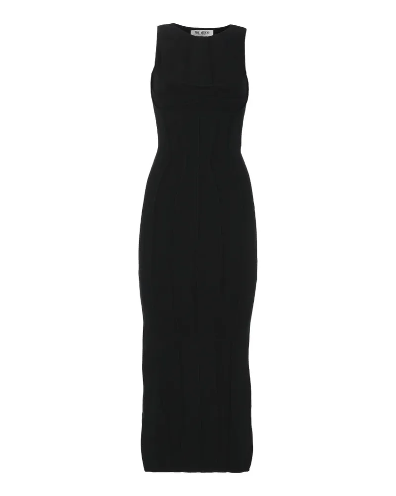 ATTICO Schwarzes Midikleid Schwarz