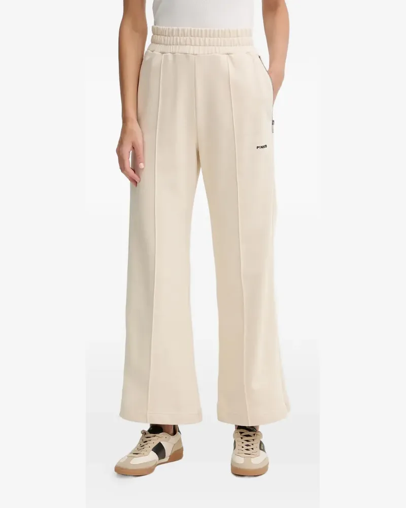 Pinko logo-embroidered track pants - Nude Nude
