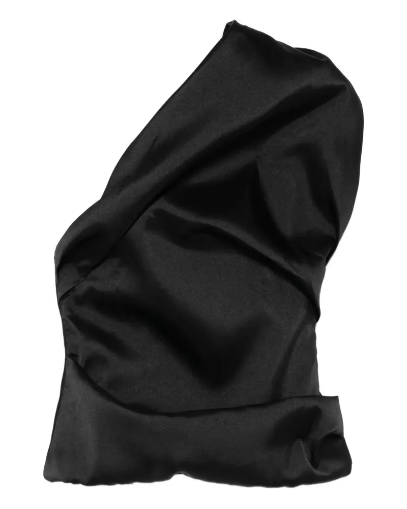 Marques ' Almeida draped asymmetric top - Schwarz Schwarz