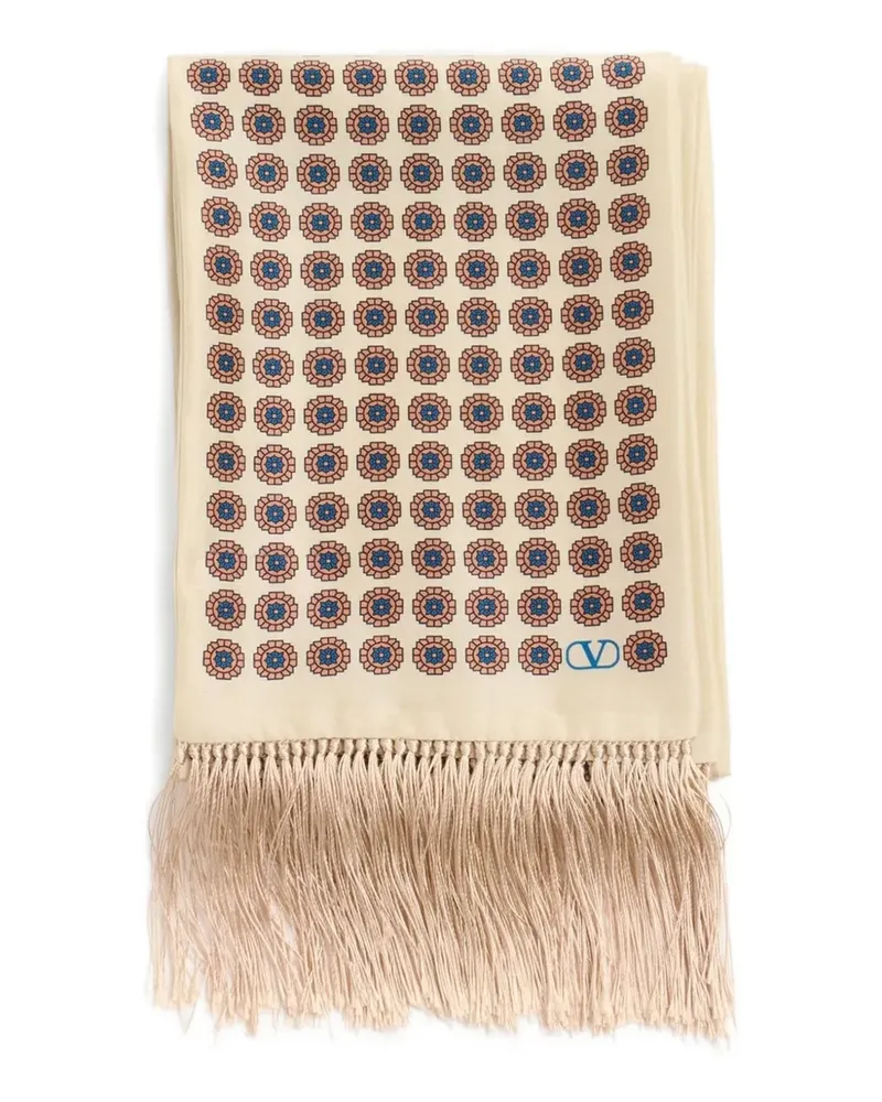 Valentino Garavani Chamber Schal aus Seide - Nude Nude